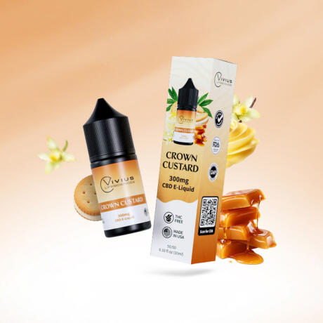 Liquids with CBD 300mg, CBD (10 ml), Flavors: Crown Custard