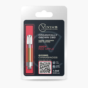 CBD Cartridges 1.0ml / 600mg, Flavors: Juicy Red Apple