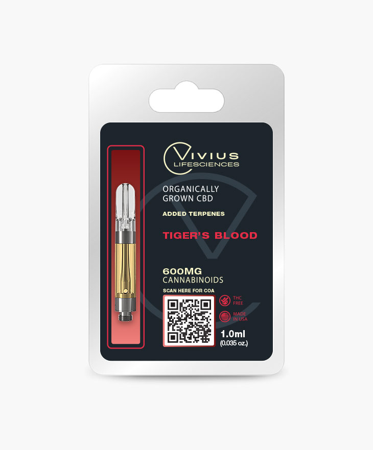 CBD Cartridges 1.0ml / 600mg, Flavors: Tiger's Blood