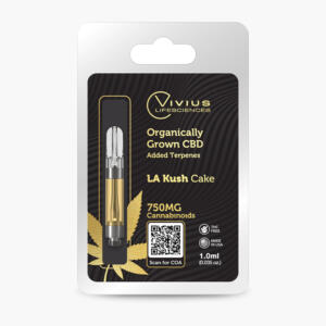 CBD Vape Cartridges 750mg, Flavors: LA Kush Cake (Hybrid / Indica-leaning)