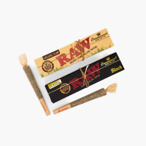 Raw Black Connoisseur King size papers with tips / Raw organic Connoisseur King size papers with tips