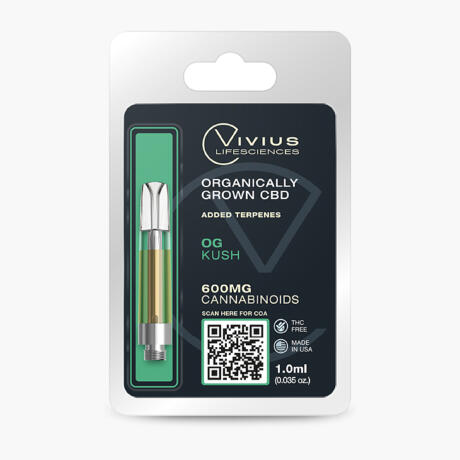 CBD კარტრიჯები 1.0მლ / 600მგ, არომატი: OG ქუში